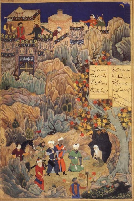 Alexander and the hermit, Bihzad