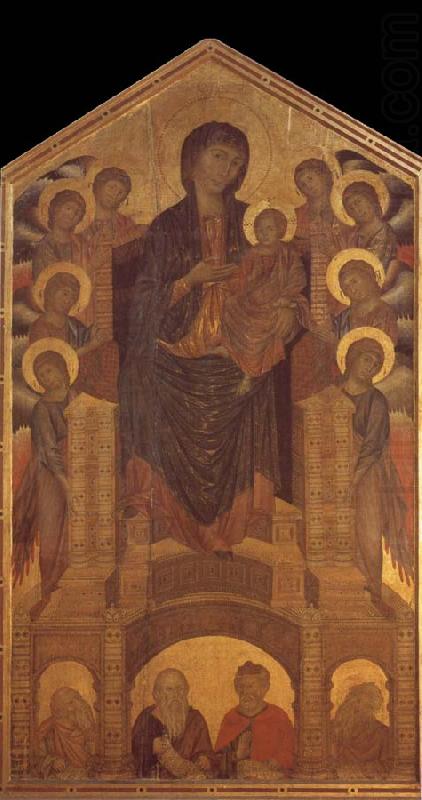 Throning Madonna with angels and prophets, Cimabue