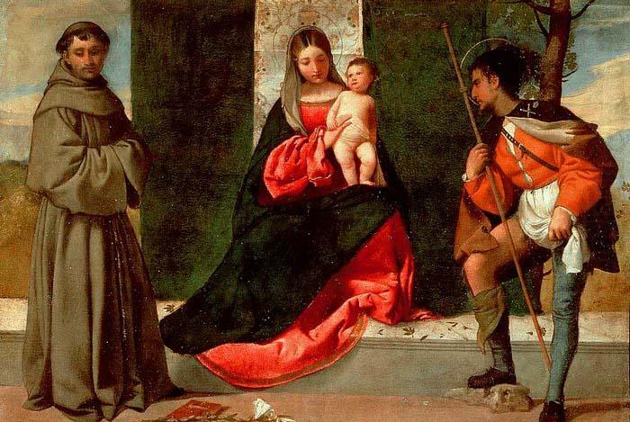 Madonna with the Child, St Anthony of Padua and St Roch, Giorgione