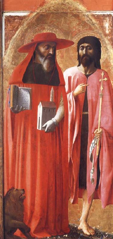 Saints Jerome and john the Baptist, MASACCIO