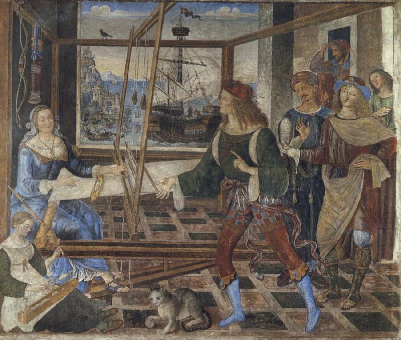 Penelope at the Loom and Her Suitors, Pinturicchio