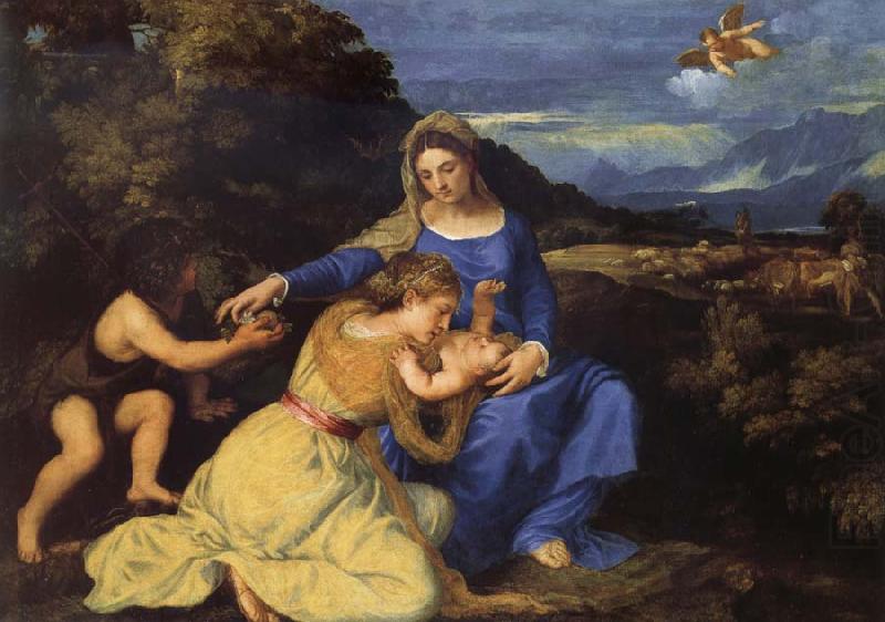 The Virgin and Child with Saint John the Baptist and Saint Catherine, Titian