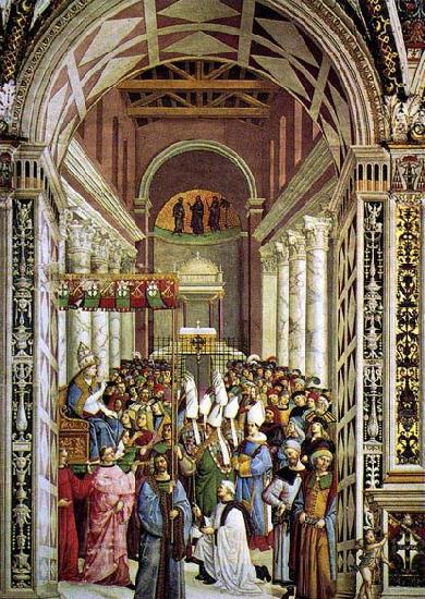 Aeneas Piccolomini Crowned as Pope, Pinturicchio