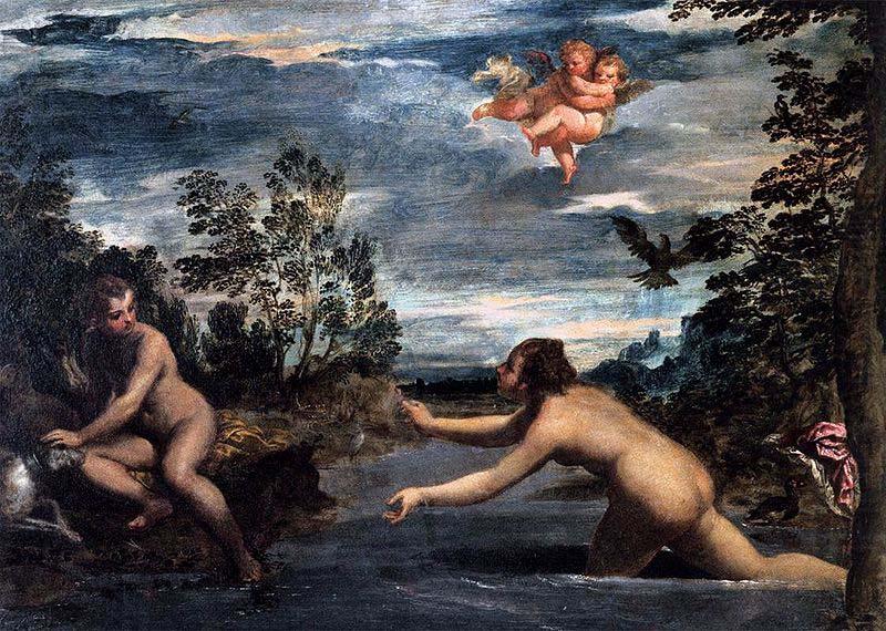 Salmacis and Hermaphroditus, Scarsellino