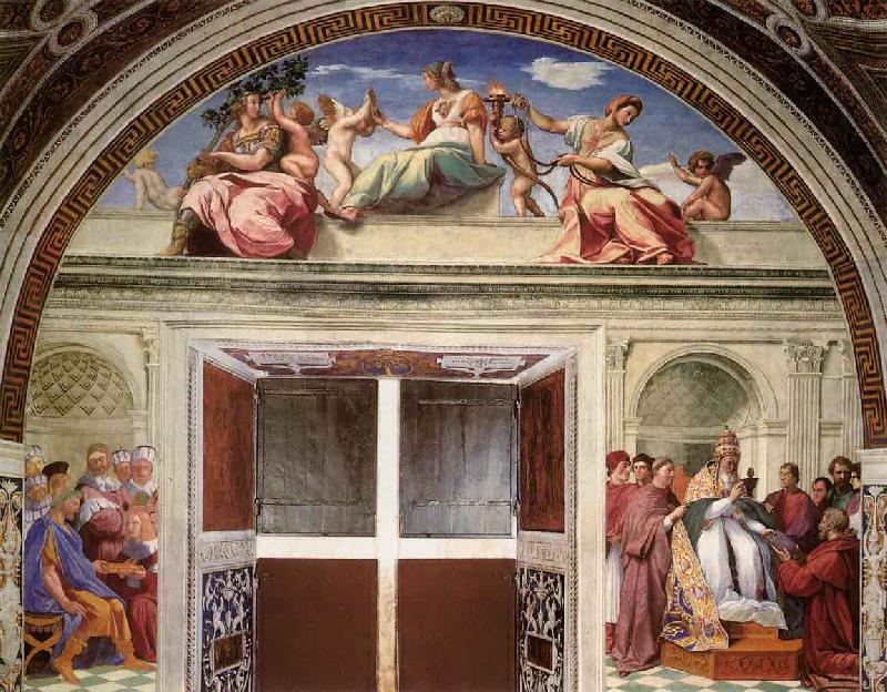 Cardinal and Theological Virtues, Raphael