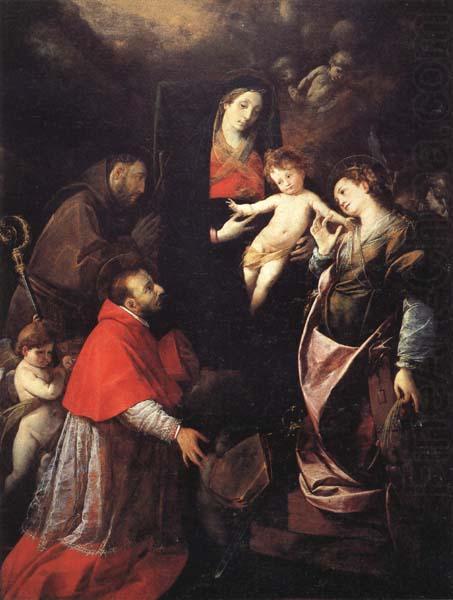 Madonna and Child with SS.Francis,Charles,and Catherine of Alexandria, Cerano