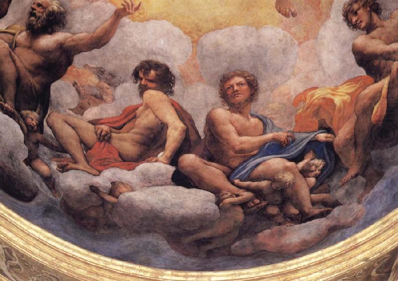 Details of the cupola with the apostles Philip and Thaddeus,James the Less and Thomas,Andrew and Jomes the Great, Correggio