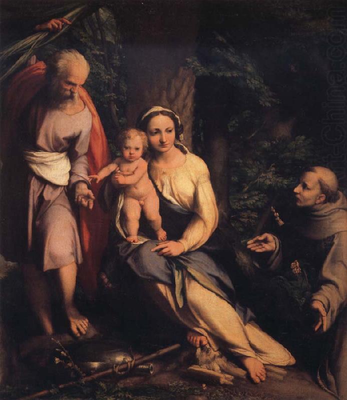 Rest on the Flight into Egypt with Saint Francis, Correggio