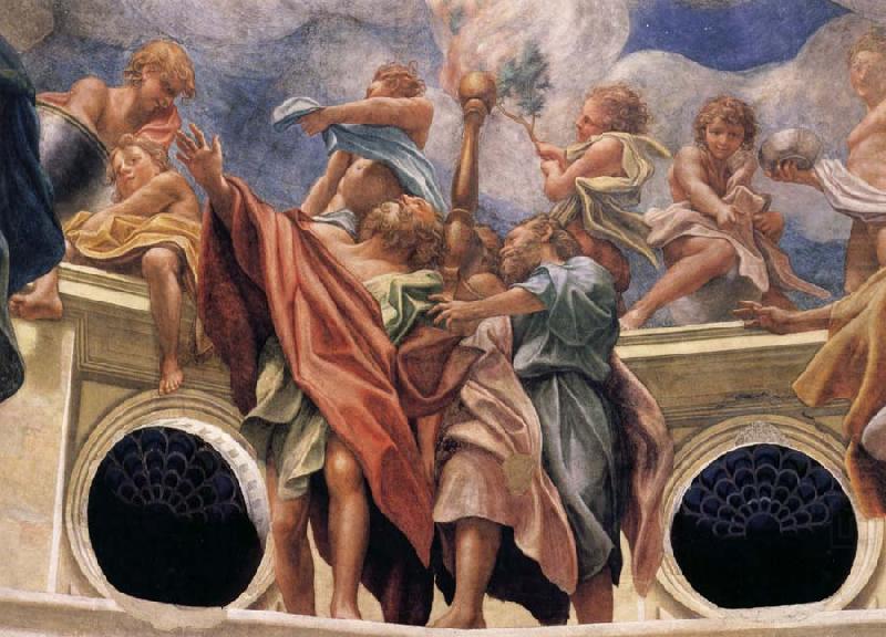 Assumption of the Virgin,detail with the apostles, Correggio