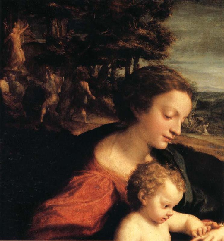 Wedding of Saint Catherine,details, Correggio