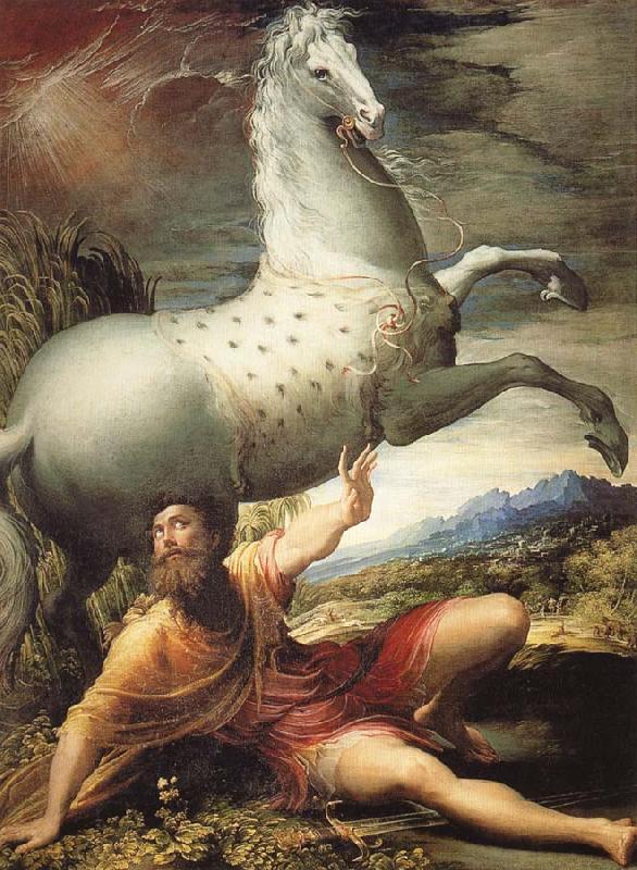 The Conversion of St Paul, PARMIGIANINO