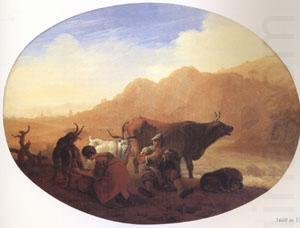 Herdsmen in a Mountainous Landscape, Bamboccio