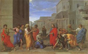 Christ and the Woman Taken in Adultery (mk05), Poussin