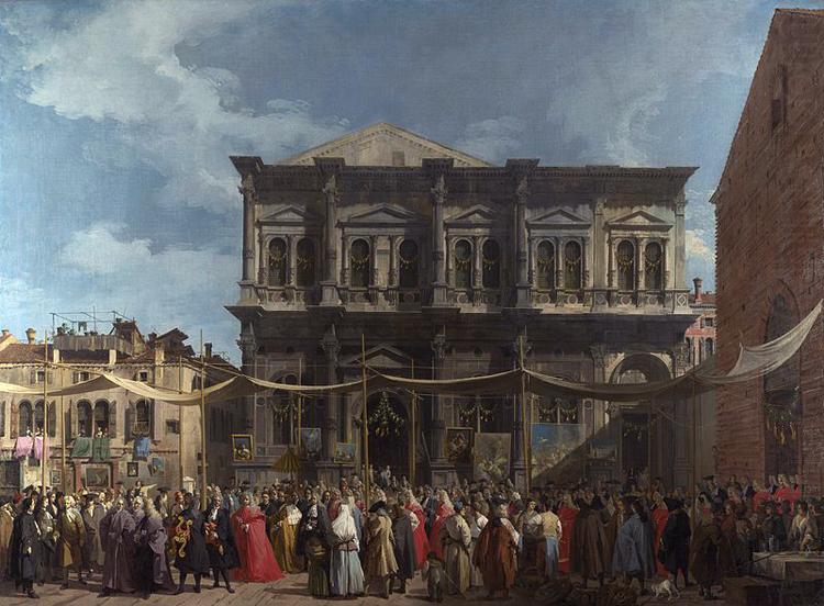 Visita del doge alla chiesa di S Rocco (mk21), Canaletto